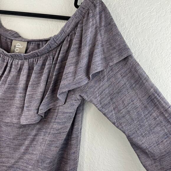 Dolan by Anthropologie Ruffled Off the Shoulders Charla Blouse Size Large - Picture 4 of 9